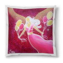 Sonja Ariel von Staden Kunstdruck Kissen / 40x40 cm Engelbild: Engel der glücklichen Leichtigkeit - Kunstdruck