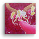 Sonja Ariel von Staden Kunstdruck Leinwand / 20x20 cm Engelbild: Engel der glücklichen Leichtigkeit - Kunstdruck