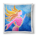 Sonja Ariel von Staden Kunstdruck Kissen / 40x40 cm Engelbild: Engel der glücklichen Zukunft - Kunstdruck