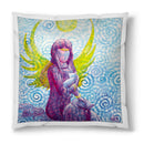 Sonja Ariel von Staden Kunstdruck Kissen / 40x40 cm Engelbild: Engel der Katzen - Kunstdruck