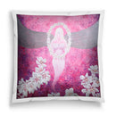 Sonja Ariel von Staden Kunstdruck Kissen / 40x40 cm Engelbild: Engel der Mandelblüte - Kunstdruck