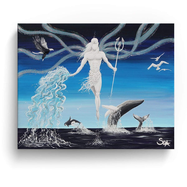 Sonja Ariel von Staden Kunstdruck Leinwand / 40x30 cm Engelbild: Engel der Meere - Kunstdruck
