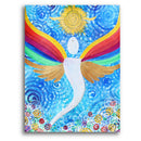 Sonja Ariel von Staden Kunstdruck Leinwand / 40x30 cm Engelbild: Engel der Regenbogen-Dimension - Kunstdruck