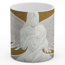 Sonja Ariel von Staden Kunstdruck Tasse / 325 ml (Variation 2) Engelbild: Engel der schützenden Geborgenheit - Kunstdruck