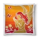 Sonja Ariel von Staden Kunstdruck Kissen / 40x40 cm Engelbild: Engel der Sommerleichtigkeit - Kunstdruck