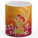 Sonja Ariel von Staden Kunstdruck Tasse / 325 ml (Variation 1) Engelbild: Engel der Sommerleichtigkeit - Kunstdruck