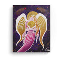 Sonja Ariel von Staden Kunstdruck Leinwand / 40x30 cm Engelbild: Engel der Weihnacht No15 - Kunstdruck