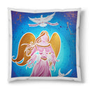 Sonja Ariel von Staden Kunstdruck Kissen / 40x40 cm Engelbild: Engel des Friedens - Kunstdruck