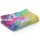 Sonja Ariel von Staden Kunstdruck Decke / 150x100 cm Engelbild: Engel des Regenbogen-Tanzes - Kunstdruck