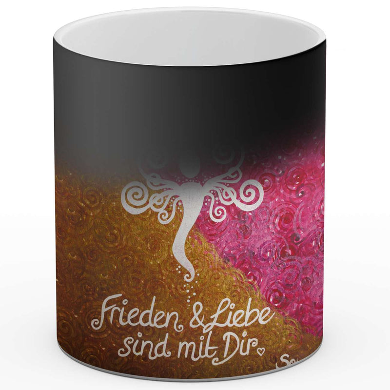 Sonja Ariel von Staden Kunstdruck Tasse / 325 ml (Thermoeffekt) Engelbild: Frieden und Liebe - Kunstdruck