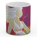 Sonja Ariel von Staden Kunstdruck Tasse / 325 ml Engelbild: Glücklicher Regenbogen-Engel - Kunstdruck