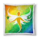 Sonja Ariel von Staden Kunstdruck Kissen / 40x40 cm Engelbild: Glücksengel - Kunstdruck