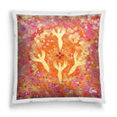 Sonja Ariel von Staden Kunstdruck Kissen / 40x40 cm Engelbild: Goldener Engeltanz der Freude - Kunstdruck