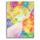 Sonja Ariel von Staden Kunstdruck Leinwand / 40x30 cm Engelbild: Leuchtender Engel der Regenbogen Dimension - Kunstdruck