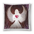 Sonja Ariel von Staden Kunstdruck Kissen / 40x40 cm Engelbild: Silberner Liebesengel - Kunstdruck