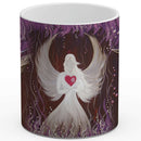 Sonja Ariel von Staden Kunstdruck Tasse / 325 ml (Variation 1) Engelbild: Silberner Liebesengel - Kunstdruck