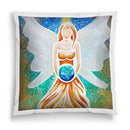 Sonja Ariel von Staden Kunstdruck Kissen / 40x40 cm Engelbild: WeltenEngel - Kunstdruck