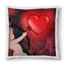 Udo Golfmann Kunstdruck Kissen / 40x40 cm Erzengelbild: Chamuel - der Engel der Liebe - Kunstdruck