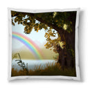 Udo Golfmann Kunstdruck Kissen / 40x40 cm Erzengelbild: Raphael Öffnung des Dritten Auges und spirituelle Heilung - Kunstdruck