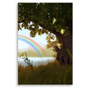 Udo Golfmann Kunstdruck Leinwand / 30x20 cm Erzengelbild: Raphael Öffnung des Dritten Auges und spirituelle Heilung - Kunstdruck