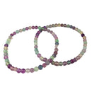 Fluorit Armband kleine Edelstein-Perlen (Ø 4 mm)