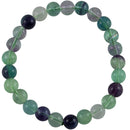 aqasha® Armband Fluorit - Armband - Kugeln (0,8 cm)
