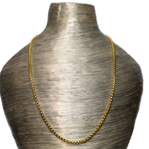 Schlichte Edelstahl Halskette, Golden (55cm)