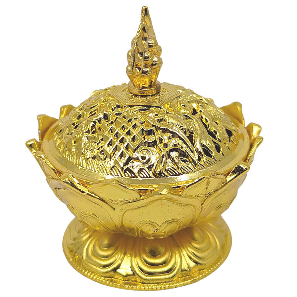 Incense holder Lotus bronze