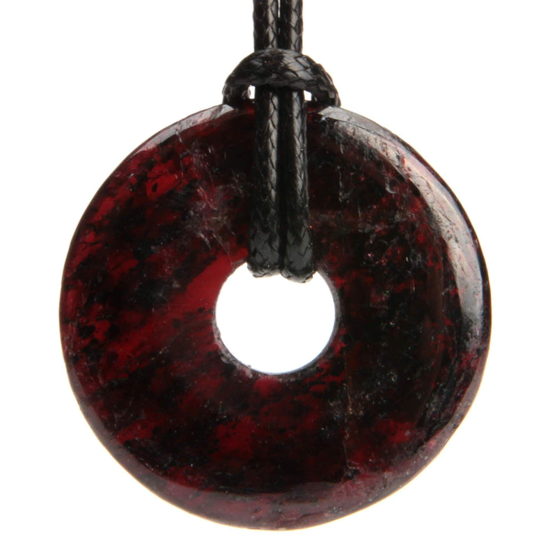 aqasha® Anhänger Granat - Donut für Halskette (3x3 cm)