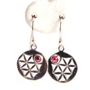 aqasha® Ohrringe Granat, Sterlingsilber 925 - Ohrschmuck (3x1,5 cm)