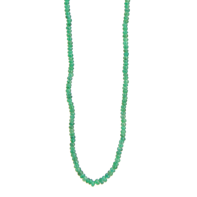aqasha® Halskette Grüne Smaragd-Nuggets Halskette (42x0,3 cm)