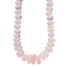 aqasha® Halskette Halskette geschliffener Rosenquarz (45x1,2 cm)