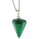 aqasha® Halskette Halskette mit Anhänger - Achat - Kegel - Grün (2,6x1,4 cm)