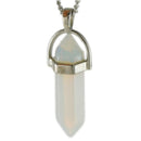 Isabell Giese Anhänger Halskette mit Anhänger - Opalglas (synth) - Prisma - Regenbogenfarben (3,8x1,4cm)