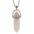 Isabell Giese Anhänger Halskette mit Anhänger - Quarz - Prisma - Rosa (3,8x1,4cm)