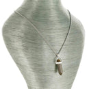 aqasha® Halskette Halskette mit Anhänger - Tigerauge - Prisma - Braun (3,8x1,4cm)