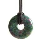 aqasha® Anhänger Heliotrop - Donut für Halskette (3x3 cm)