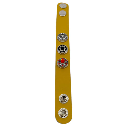 Lederarmband mit Ziersteinen (24cm)