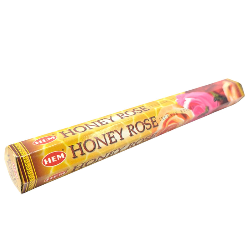 Räucherstäbchen HEM Honey Rose, Honig Rose 20 Sticks, 23cm, Brenndauer 45min
