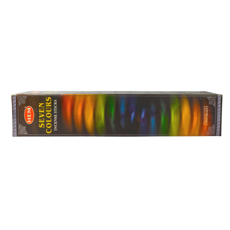 Incense sticks HEM Seven Colors 7x5 sticks, 20cm, burning time 40min
