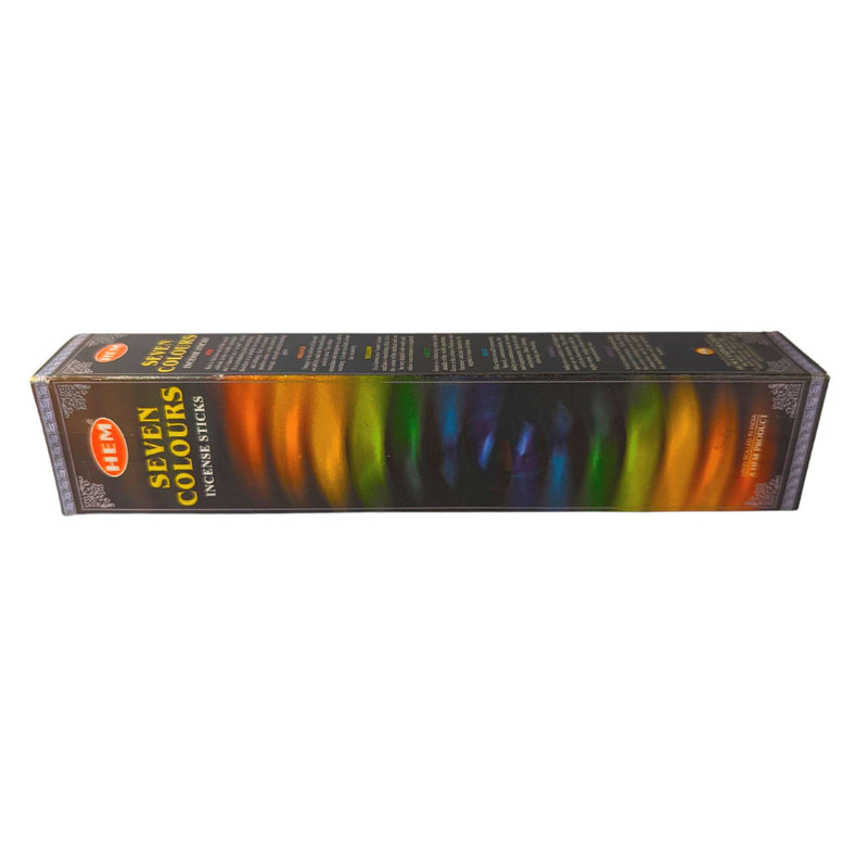 HEM Seven Colours, Sieben Farben Räucherstäbchen, 7x5 Sticks, 20cm, Brenndauer 40min