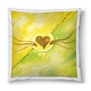 Sonja Ariel von Staden Kunstdruck Kissen / 40x40 cm Herzbild: Engelherz der Heilung und des Selbstvertrauens - Kunstdruck