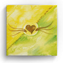 Sonja Ariel von Staden Kunstdruck Leinwand / 20x20 cm Herzbild: Engelherz der Heilung und des Selbstvertrauens - Kunstdruck