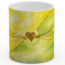 Sonja Ariel von Staden Kunstdruck Tasse / 325 ml Herzbild: Engelherz der Heilung und des Selbstvertrauens - Kunstdruck