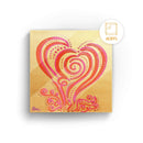 Sonja Ariel von Staden Kunstdruck Acrylglas-Bild / 20x20 cm Herzbild: Feuerwerk der Liebe - Kunstdruck