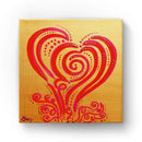 Sonja Ariel von Staden Kunstdruck Leinwand / 20x20 cm Herzbild: Feuerwerk der Liebe - Kunstdruck