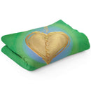 Sonja Ariel von Staden Kunstdruck Decke / 150x100 cm Herzbild: Heilsames Seelenherz Frieden & Heilung - Kunstdruck