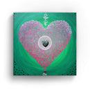 Sonja Ariel von Staden Kunstdruck Leinwand / 20x20 cm Herzbild: Herz der liebevollen Heilung - Kunstdruck