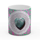 Sonja Ariel von Staden Kunstdruck Tasse / 325 ml (Variation 2) Herzbild: Herz der liebevollen Heilung - Kunstdruck