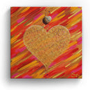 Sonja Ariel von Staden Kunstdruck Leinwand / 20x20 cm Herzbild: Kleines Herz der Lebensfreude  - Kunstdruck